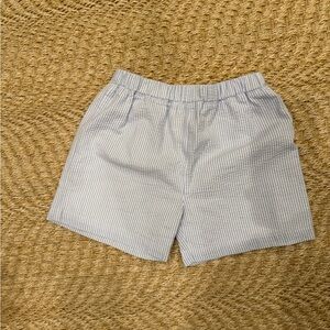 The Beaufort Bonnet Company Blue Seersucker Kids Shorts